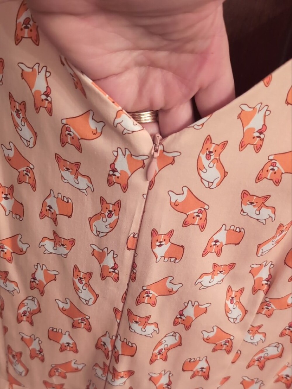 Corgi Print Dress Large NWT - Picture 4 of 7